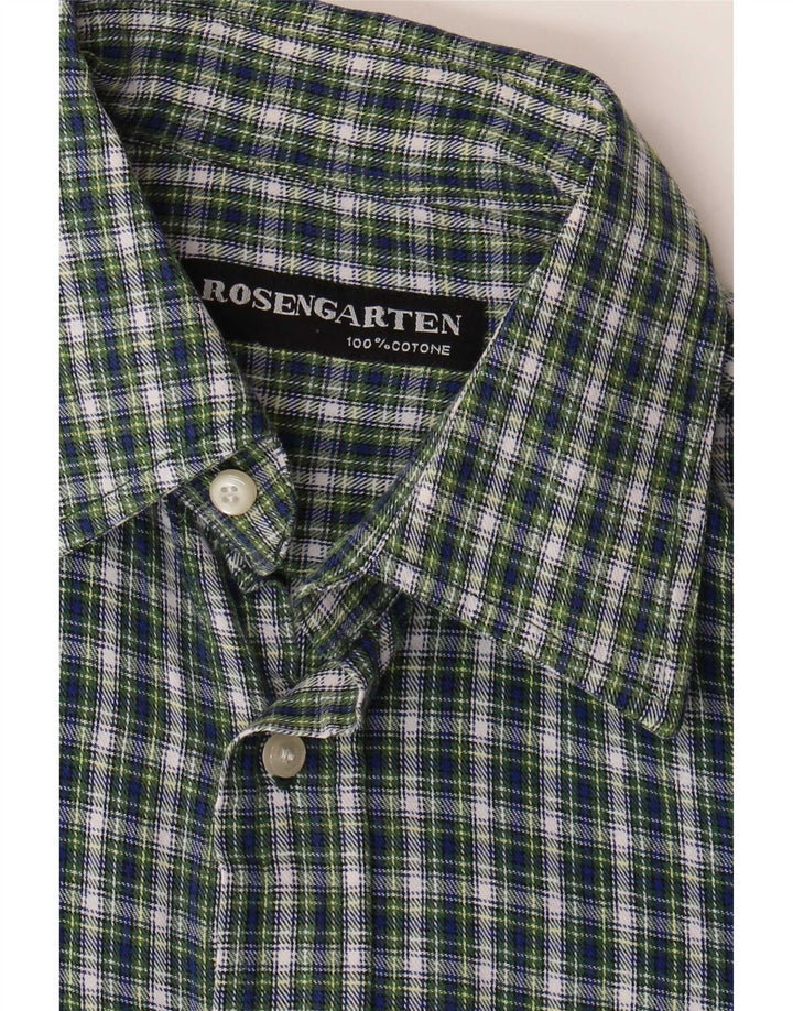 Rosengarten muška flanelska košulja srednje zelene karirane boje