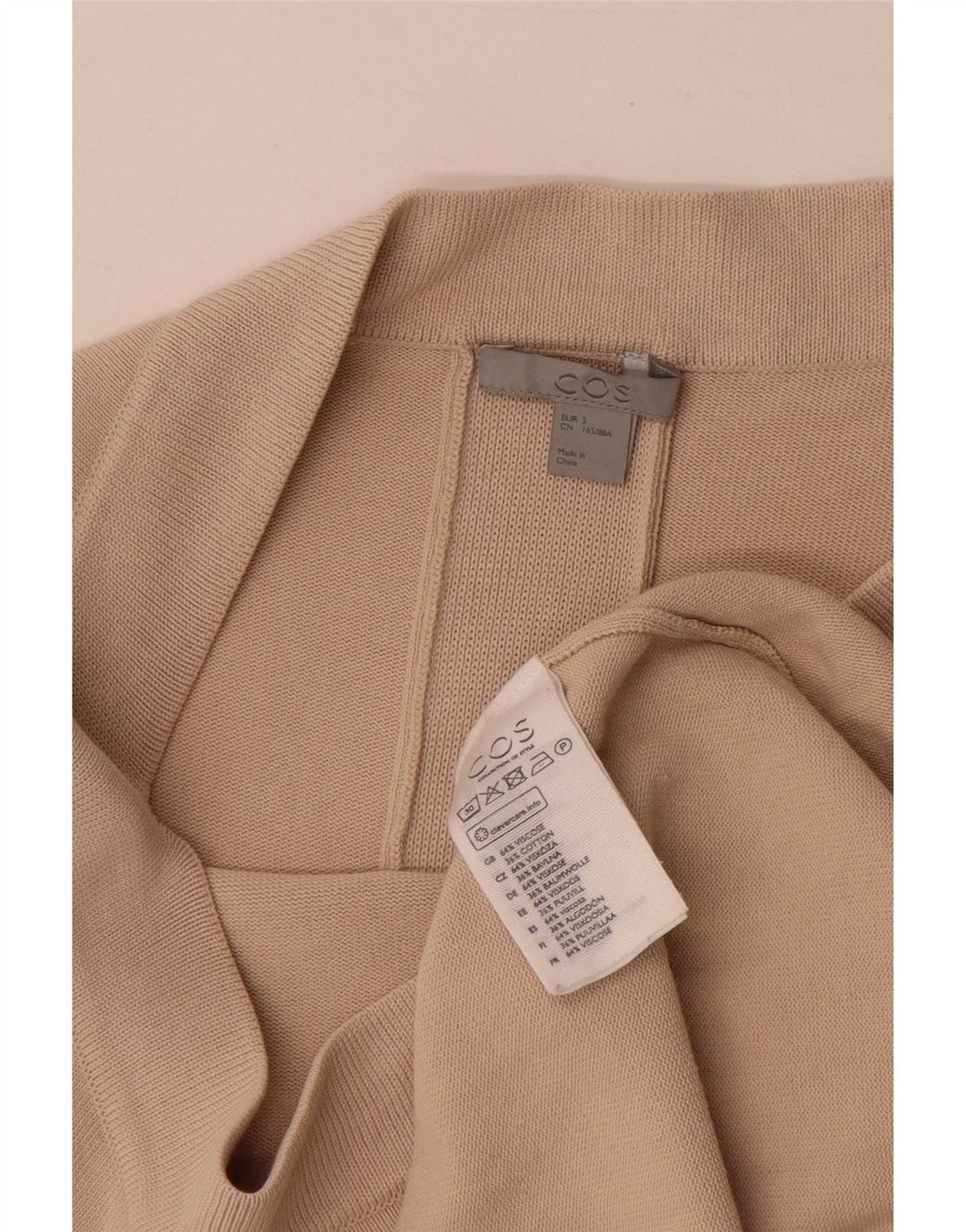 Cos ženska prekomjerna haljina UK 10 Small Beige Viscose