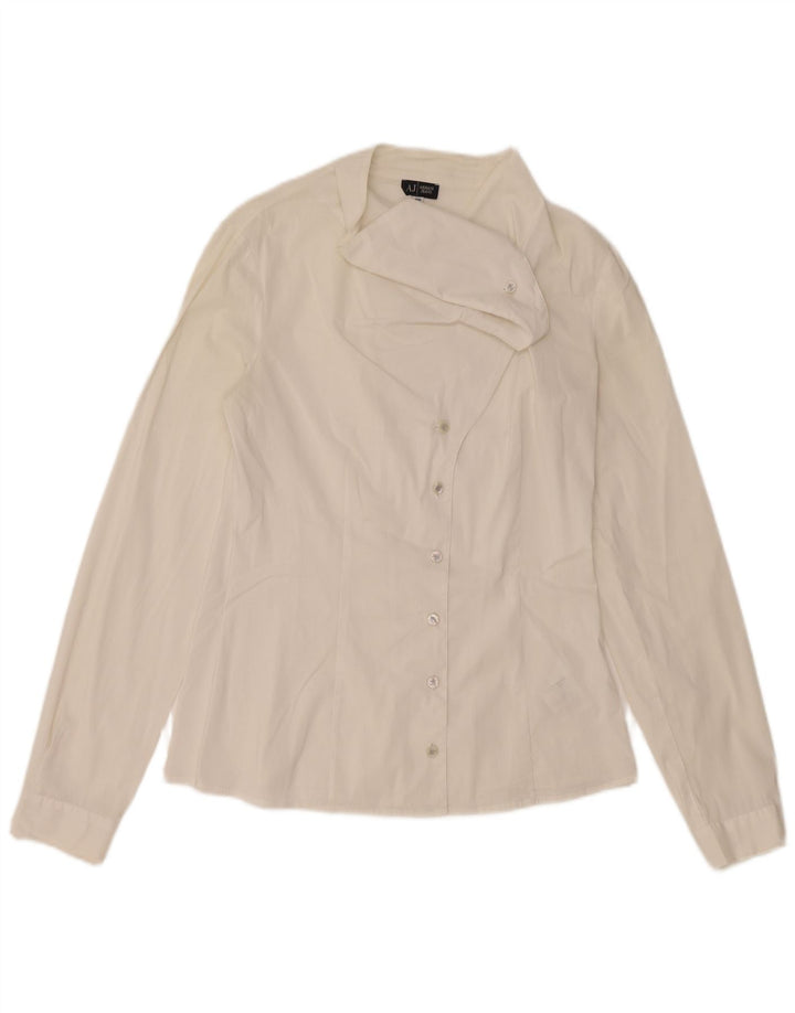 Armani Jeans Ženska košulja US 4 Mala bijela pamuk