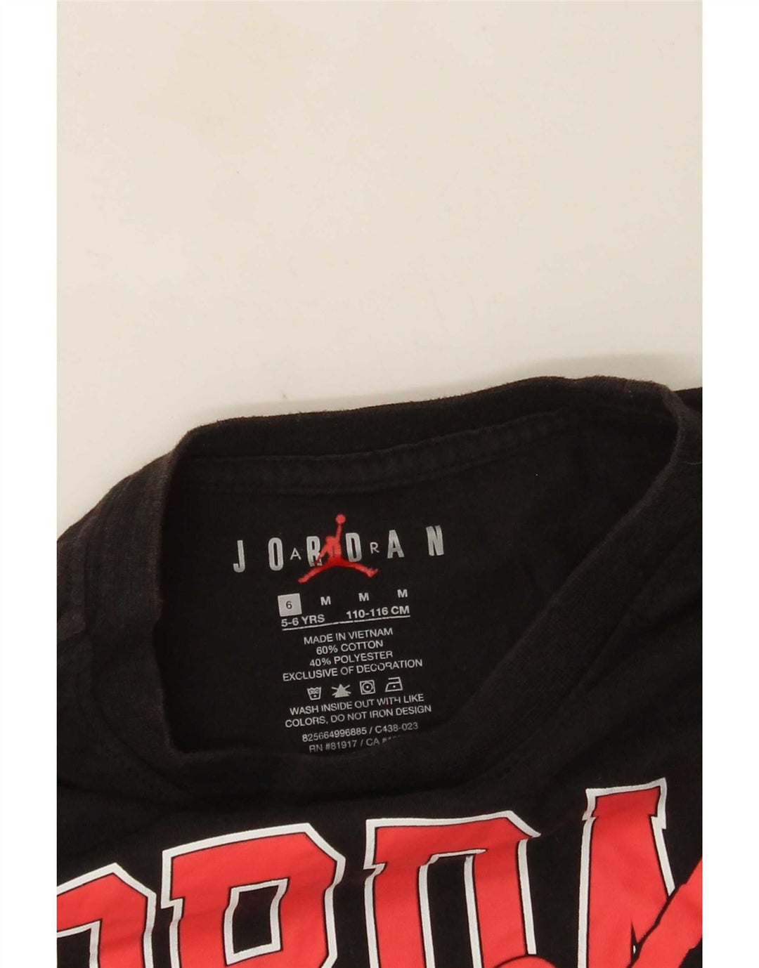 Gornja majica kratkih rukava Jordan Boys Graphic T-Shirt 5-6 Years Medium Black Pamuk