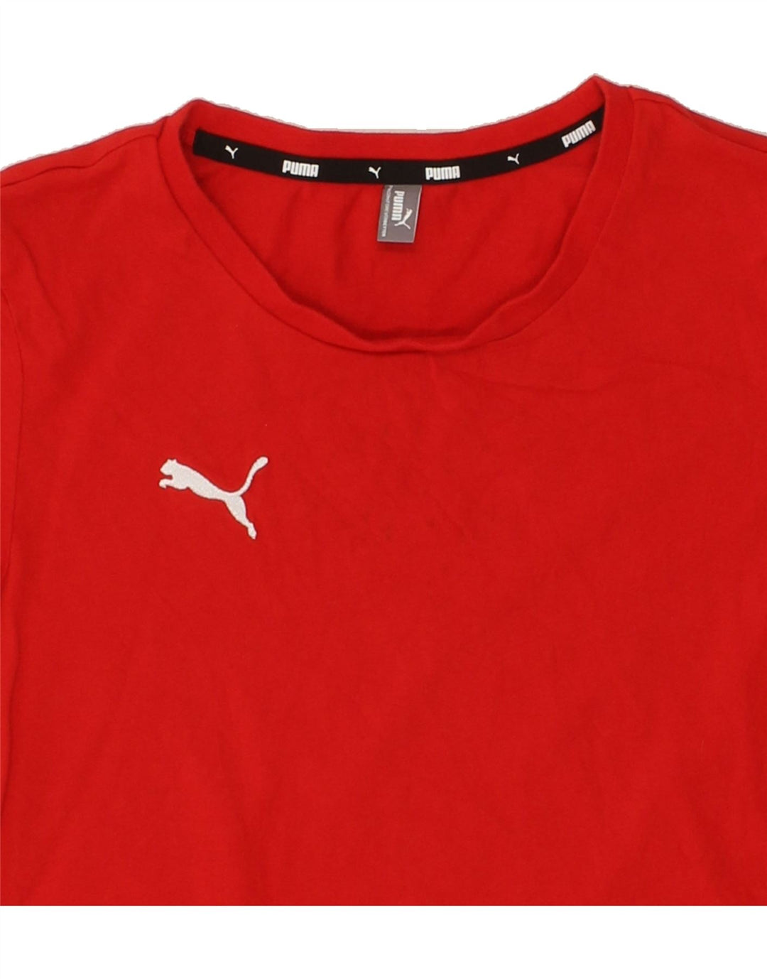 PUMA Womens T-Shirt Top UK 12 Medium Red Cotton Vintage Puma and Second-Hand Puma from Messina Hembry 