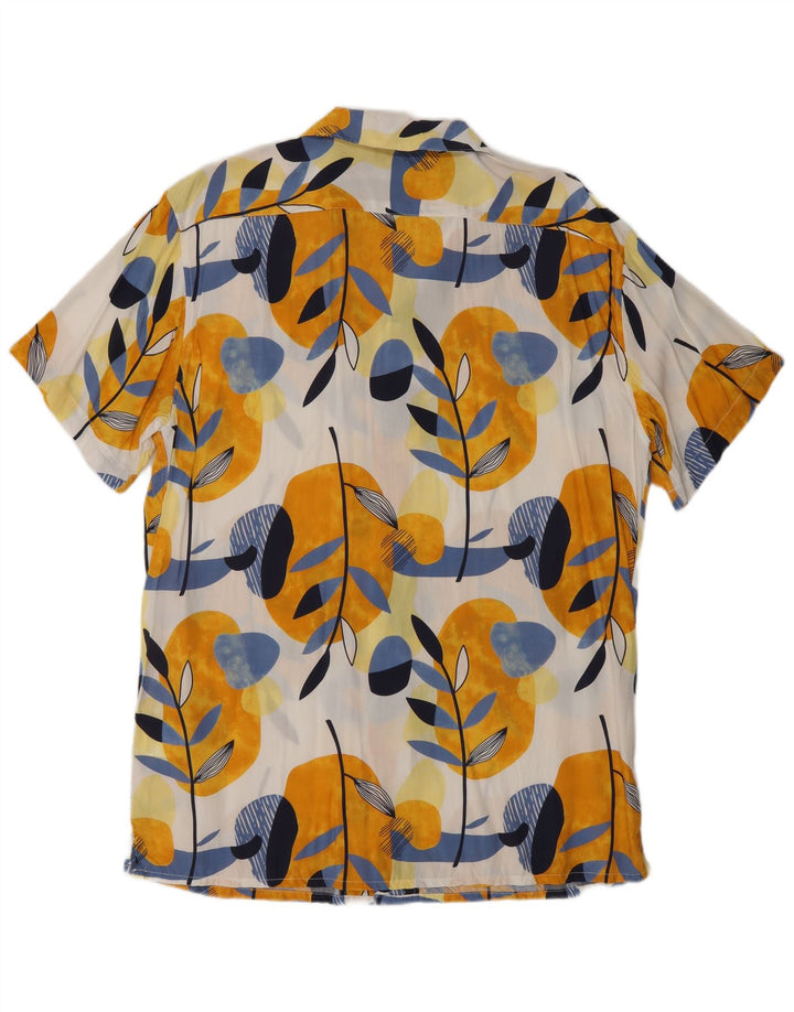 Vintage muška košulja kratkih rukava 2XL višebojna cvjetna viskoza