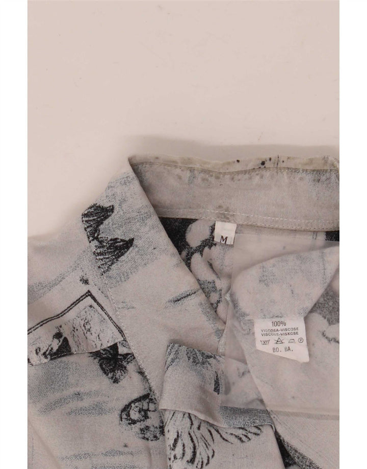 Vintage muška košulja srednje plava patchwork viskoza