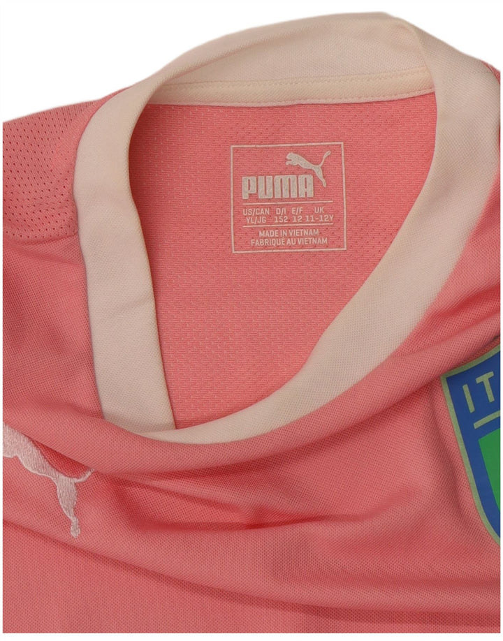 PUMA Girls Italia majica kratkih rukava za 11-12 godina, ružičasta