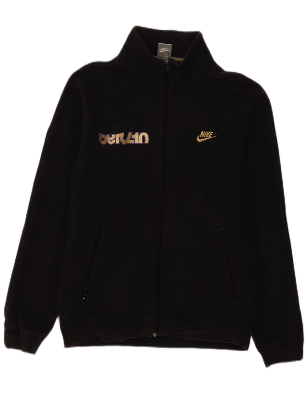 Nike muška gornja jakna s grafičkim motivima UK 39/41 srednje crni pamuk