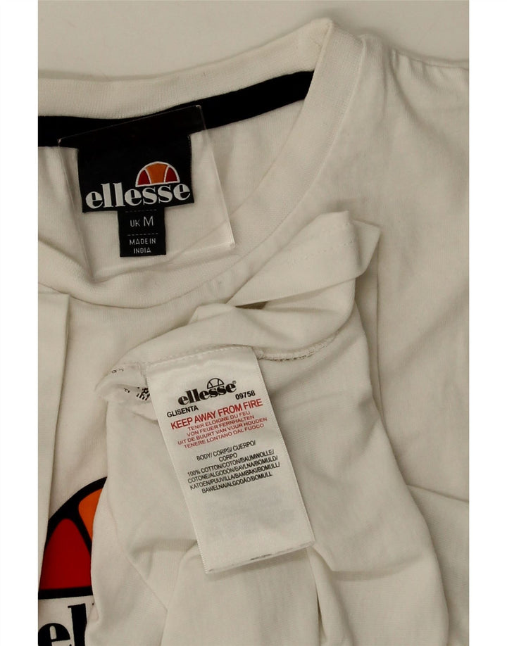 ELLESSE Muška majica kratkih rukava srednje veličine, bijeli pamuk
