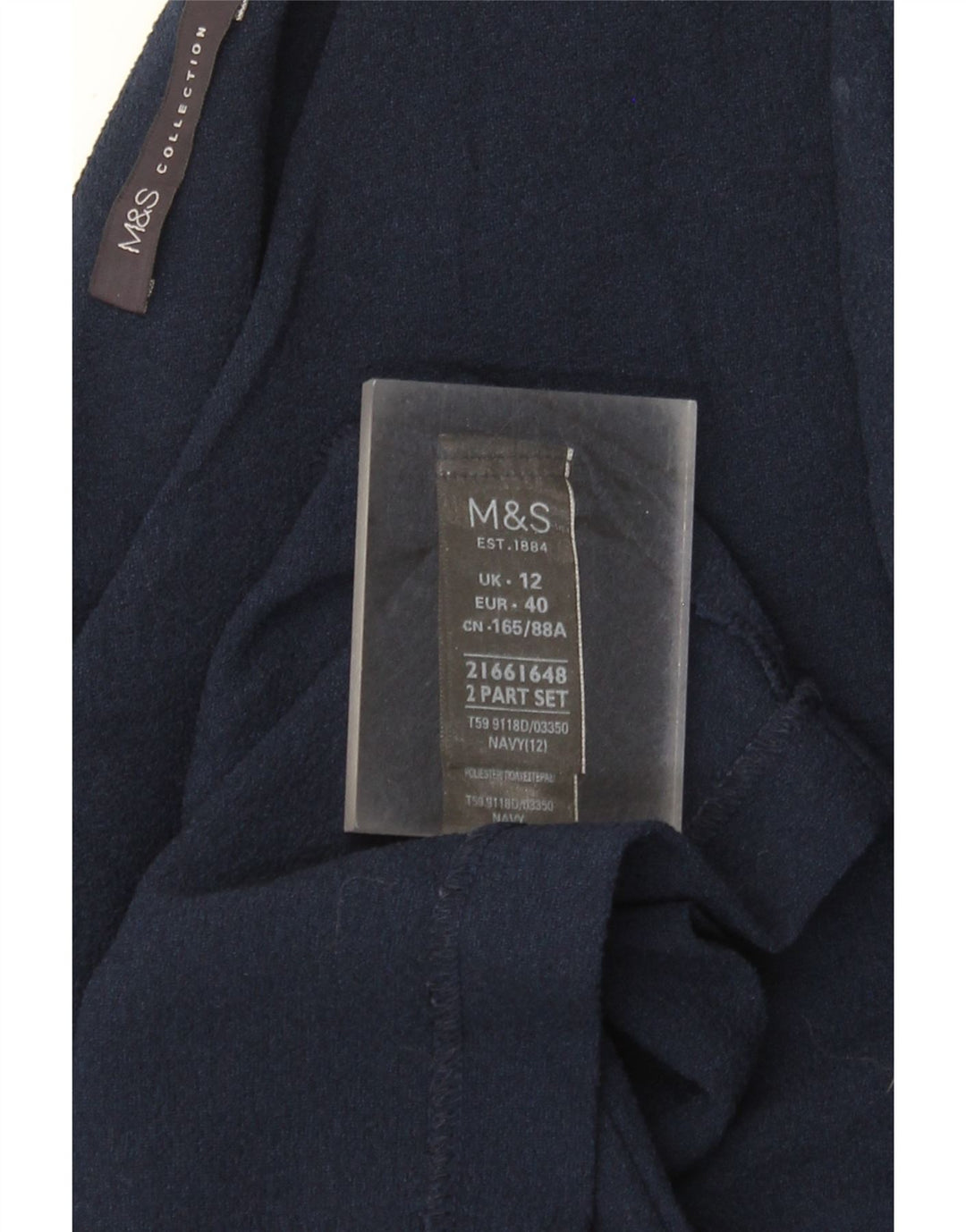 Marks & Spencer ženska haljina na preklop UK 12 Srednji tamnoplavi poliester