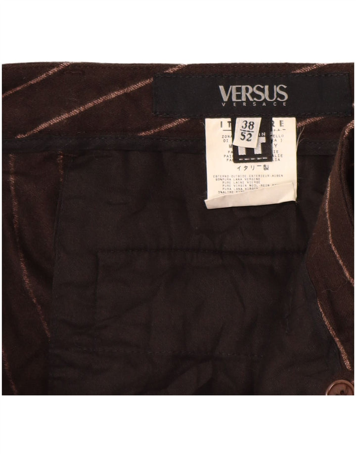 VERSACE ženske Versus ležerne hlače IT 52 2XL W38 L29 smeđe na pruge