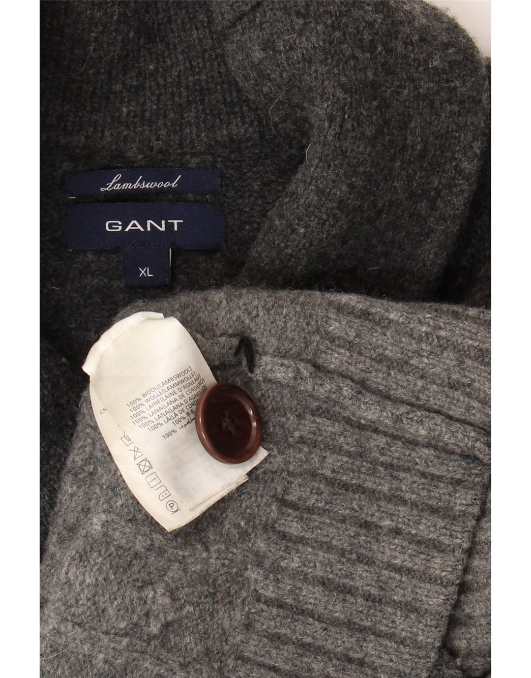 GANT Womens Cardigan Sweater UK 18 XL Grey Wool