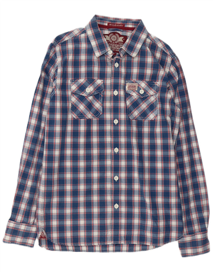 Superdry muška košulja veliki plavi karirani pamuk