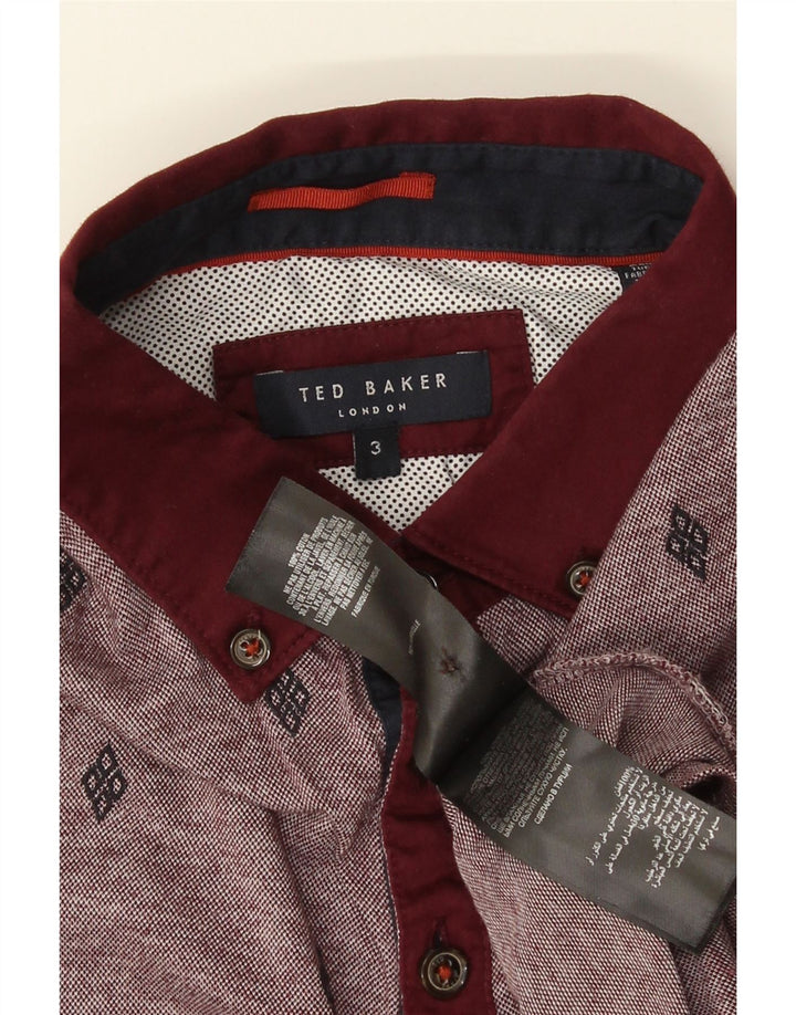 Muška polo majica Ted Baker, veličina 3, srednje tamnocrveni pamuk