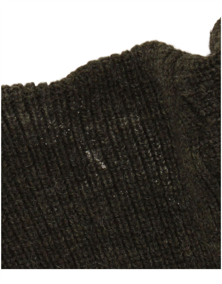 Barbour muški pulover s izrezom s patentnim zatvaračem XL kaki nova vuna