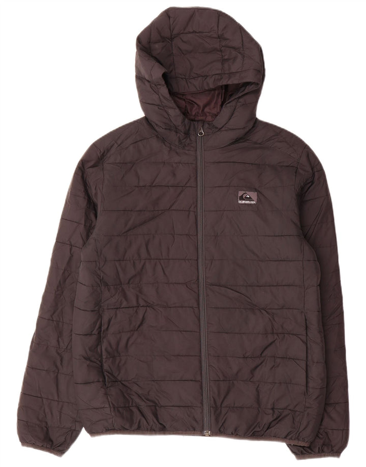 QUIKSILVER Velika crna jakna s kapuljačom i podstavljenom podstavom za dječake 13-14 godina