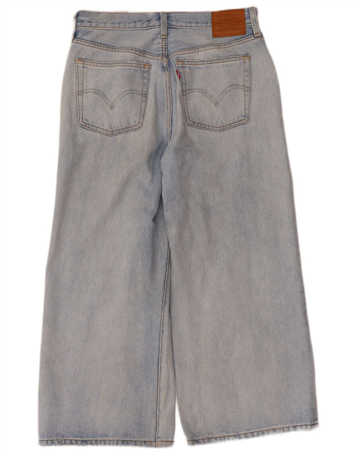 Levi's kratke traperice širokih nogavica W28 L23 plavi pamuk