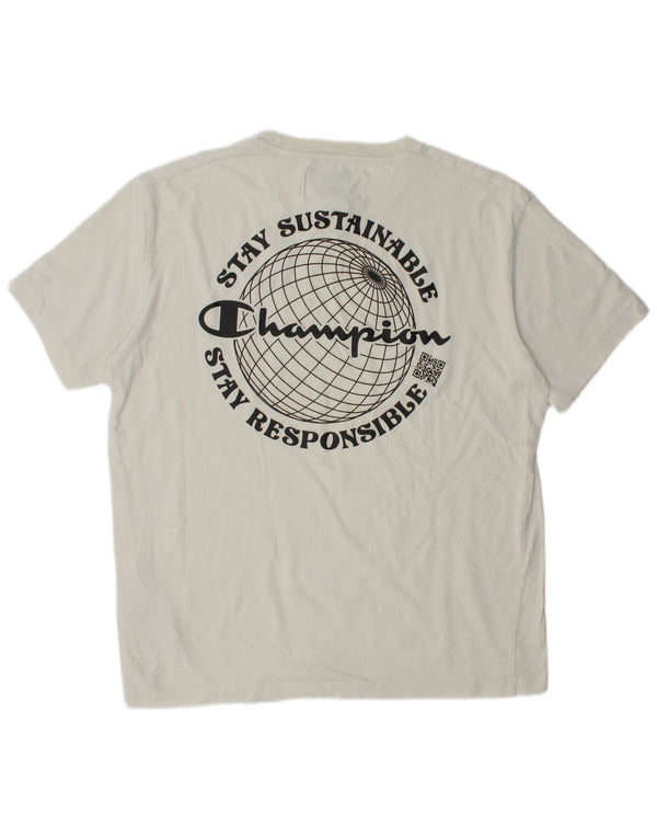 CHAMPION Muška majica kratkih rukava s grafičkim motivima, veliki bijeli pamuk