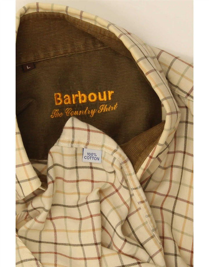 Barbour muška flanelska košulja, veliki bež karirani pamuk