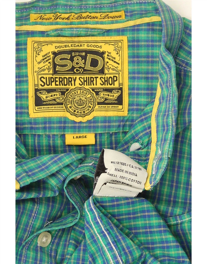 Superdry muška košulja veliki plavi karirani pamuk