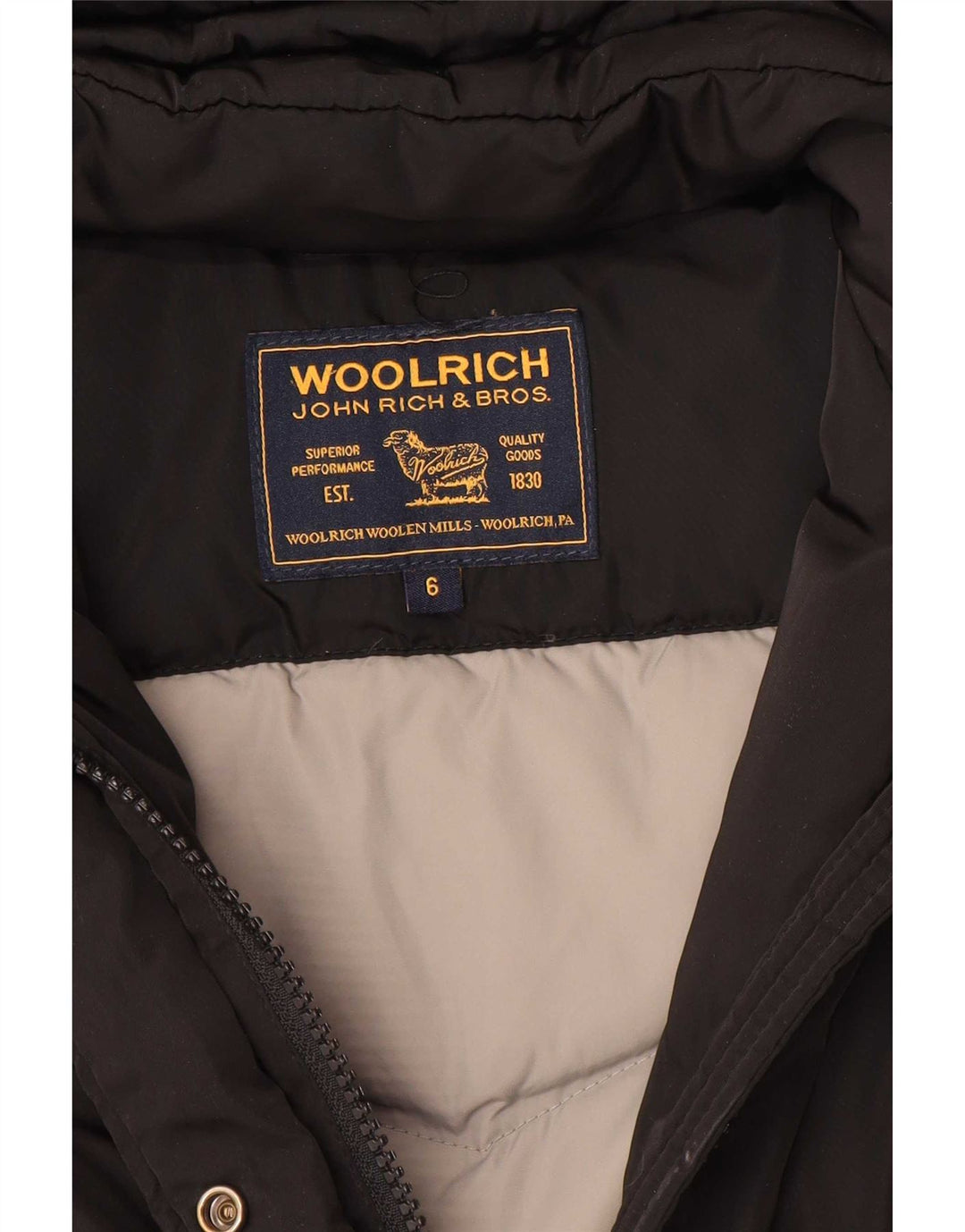 Woolrich Jakna za djevojčice s kapuljačom, podstavljena 5-6 godina, crna