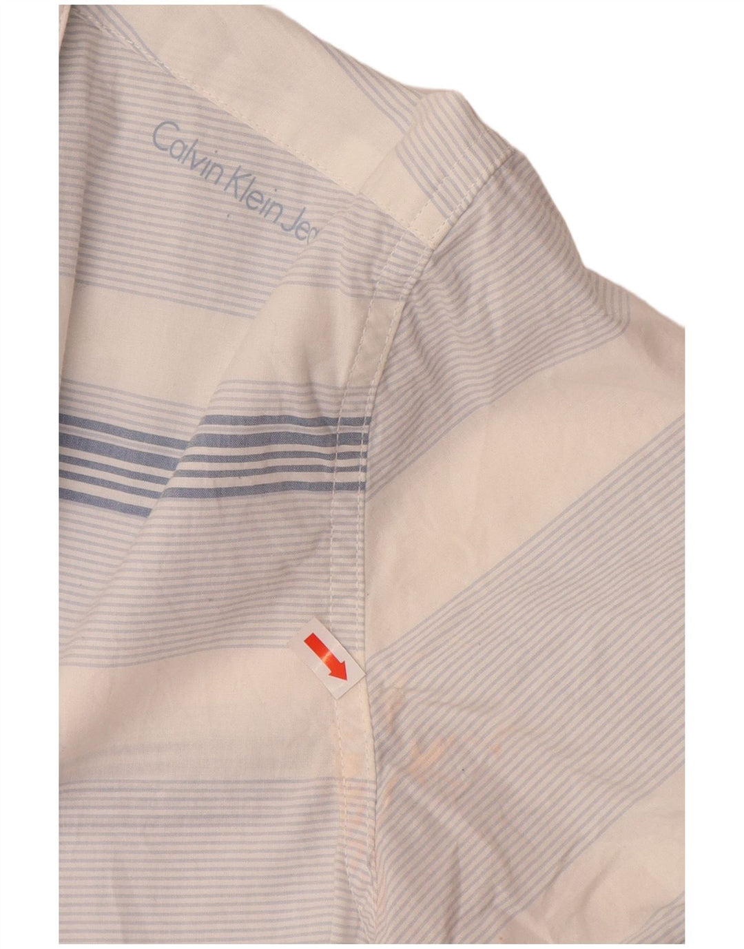 CALVIN KLEIN JEANS Muška košulja kratkih rukava, pamuk na srednje plave pruge