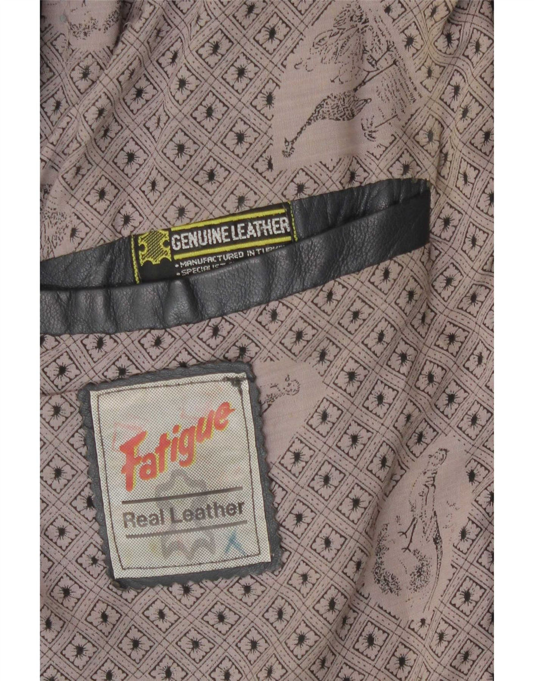 Fatigue muška kožna jakna UK 42 XL siva