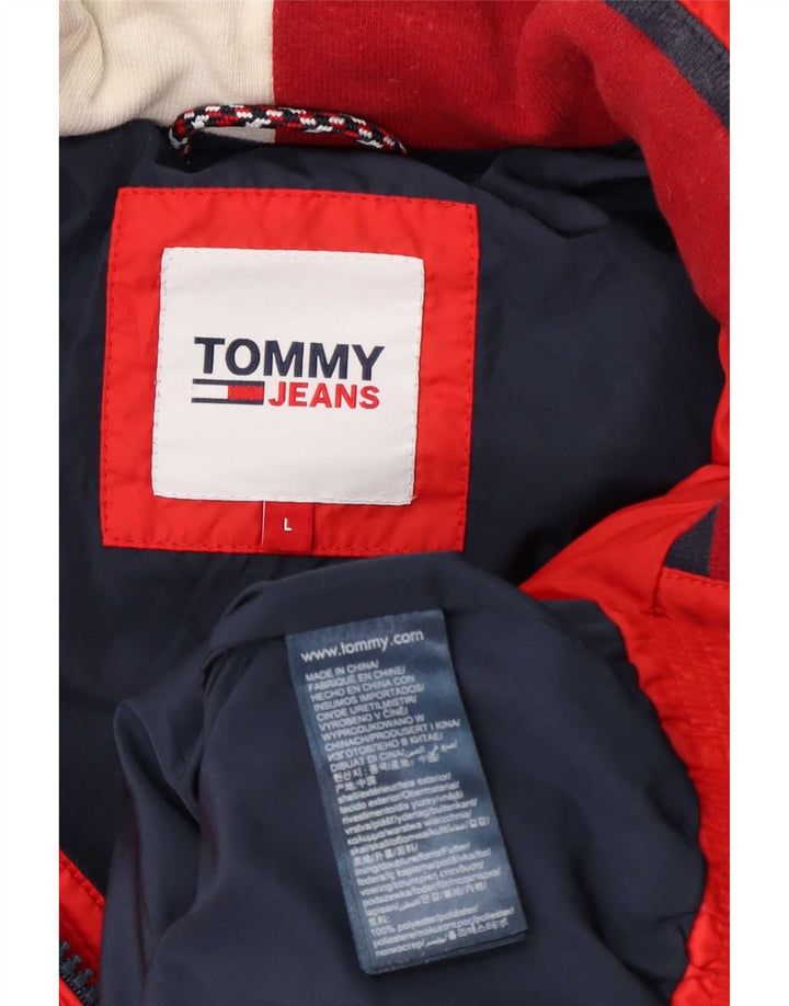 Tommy Hilfiger muška podstavljena jakna UK 40 veliki crveni poliester
