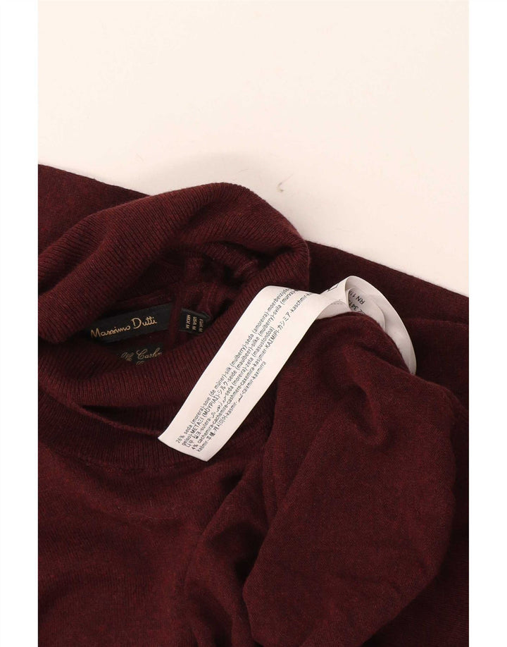 Massimo Dutti muški pulover s rol izrezom Srednje tamnocrvena svila