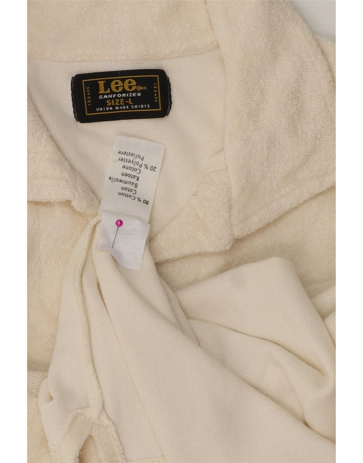 Lee muška polo majica Large Off White Pamuk