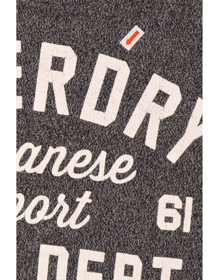 SUPERDRY muška grafička majica kratkih rukava, srednje sivi flekasti pamuk