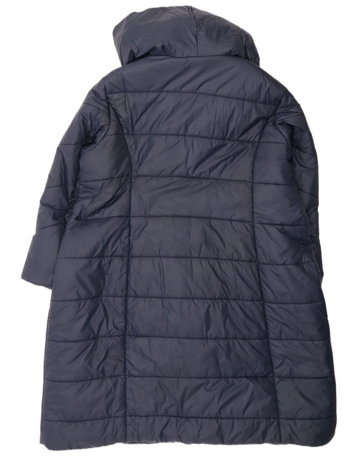 Monsoon ženski preveliki podstavljeni kaput s kapuljačom UK 22 2XL tamnoplavi poliester