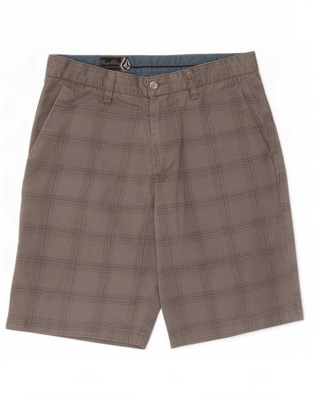 Volcom muške chino kratke hlače srednje veličine W32 sive karirane