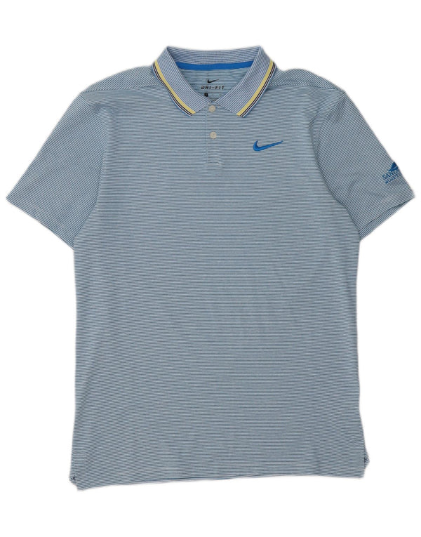 Nike muška Dri Fit polo majica s malim plavim prugama od poliestera