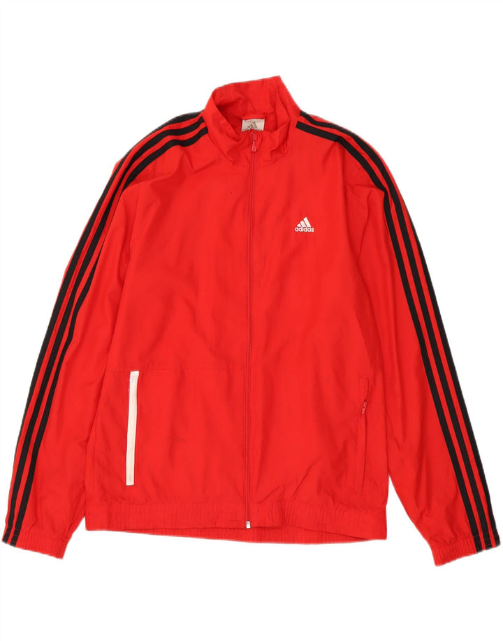Adidas muška trenirka s grafičkim motivima, mala crvena poliesterska jakna