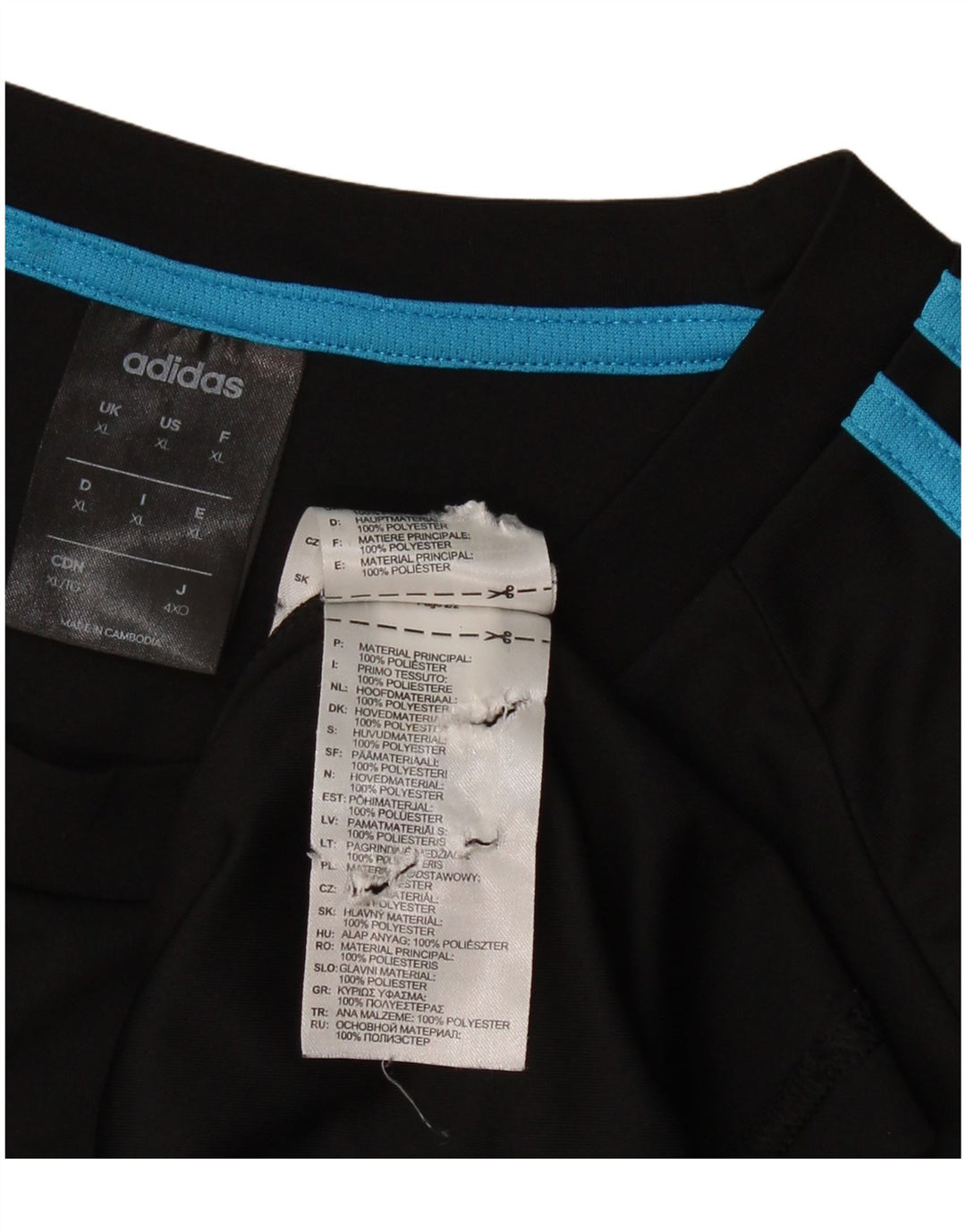 ADIDAS Mens Climalite T-Shirt Top XL Black Polyester