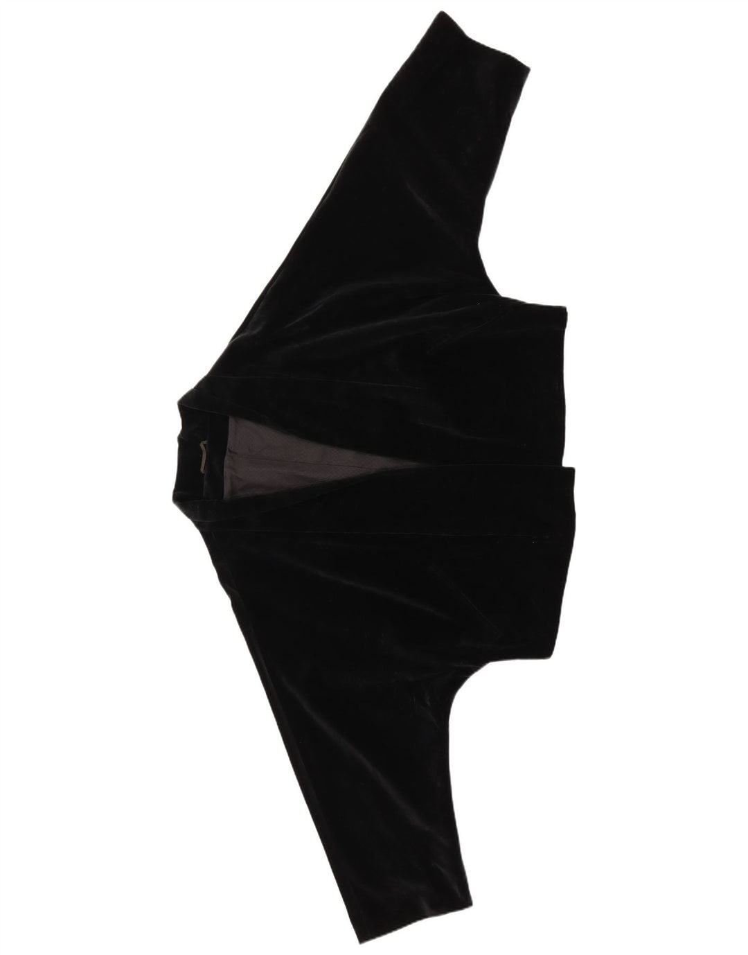 Max Mara ženska prevelika otvorena baršunasta jakna UK 12 srednje crna