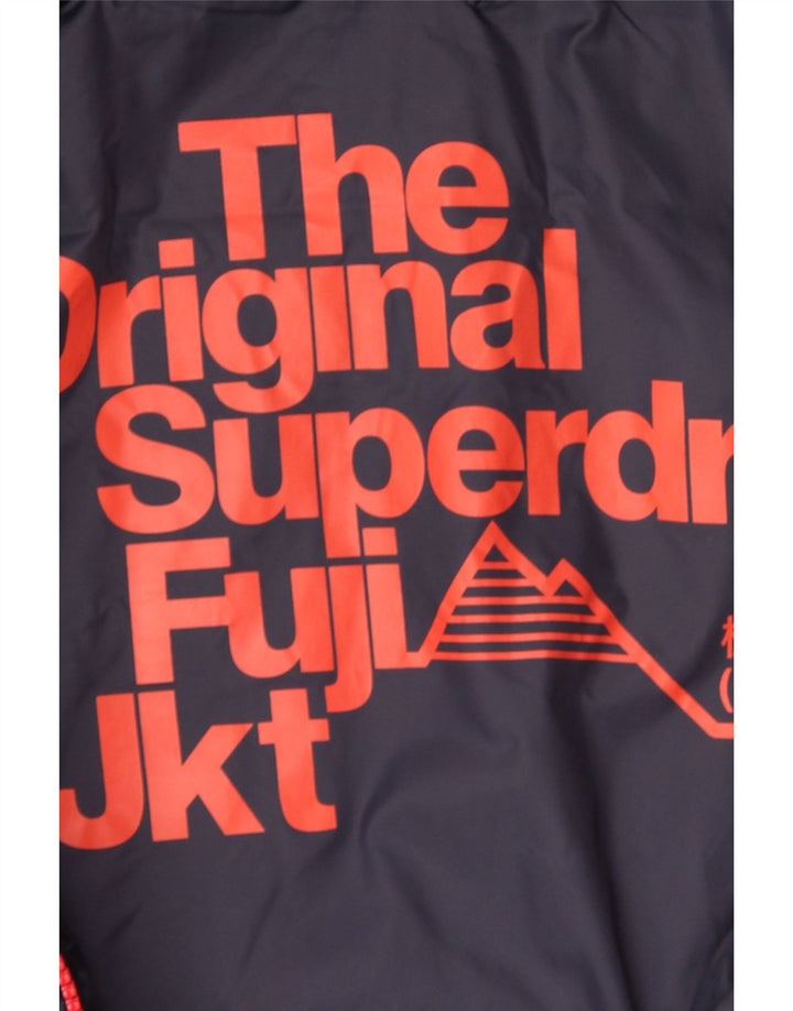 Superdry ženska podstavljena jakna s kapuljačom UK 10 Mala tamnoplava najlonska
