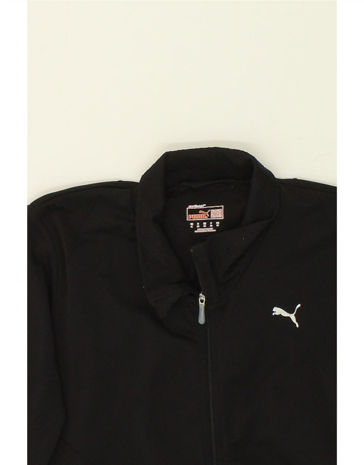 PUMA Womens Tracksuit Top Jacket UK 12 Medium  Black Polyamide Vintage Puma and Second-Hand Puma from Messina Hembry 
