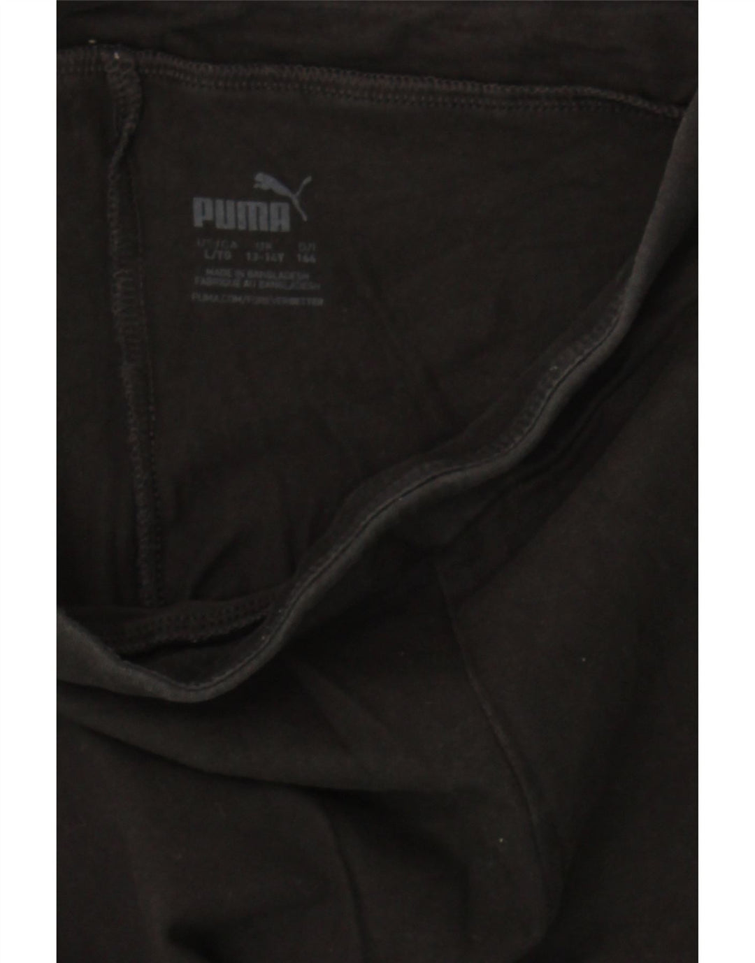 PUMA Girls Graphic Leggings 13-14 Years Black Vintage Puma and Second-Hand Puma from Messina Hembry 