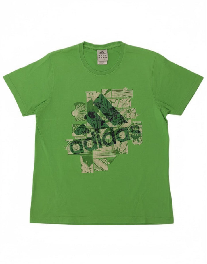 Adidas muška majica s grafičkim motivima, veliki zeleni pamuk