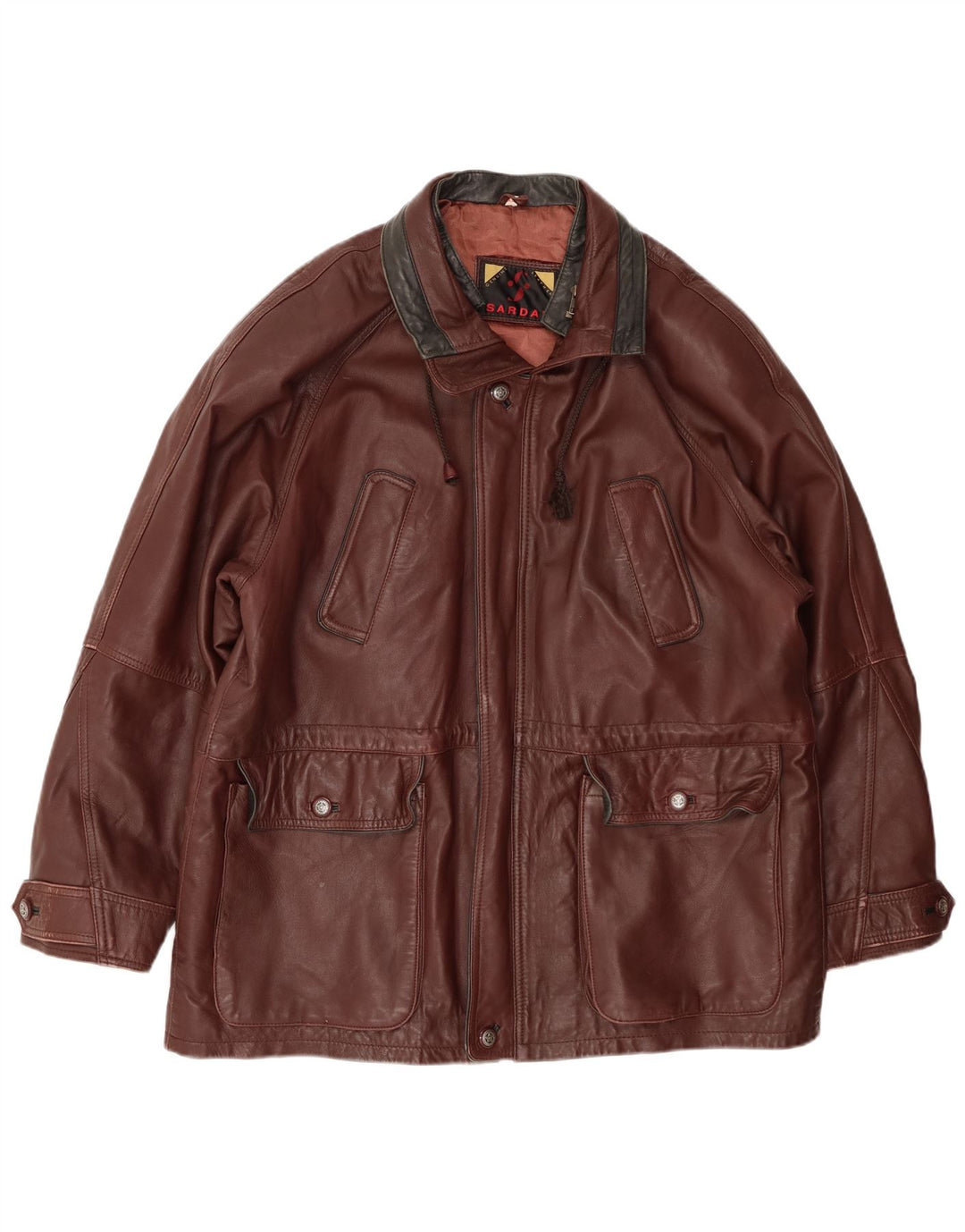 SARDAR muška kožna jakna UK 42 XL smeđa koža