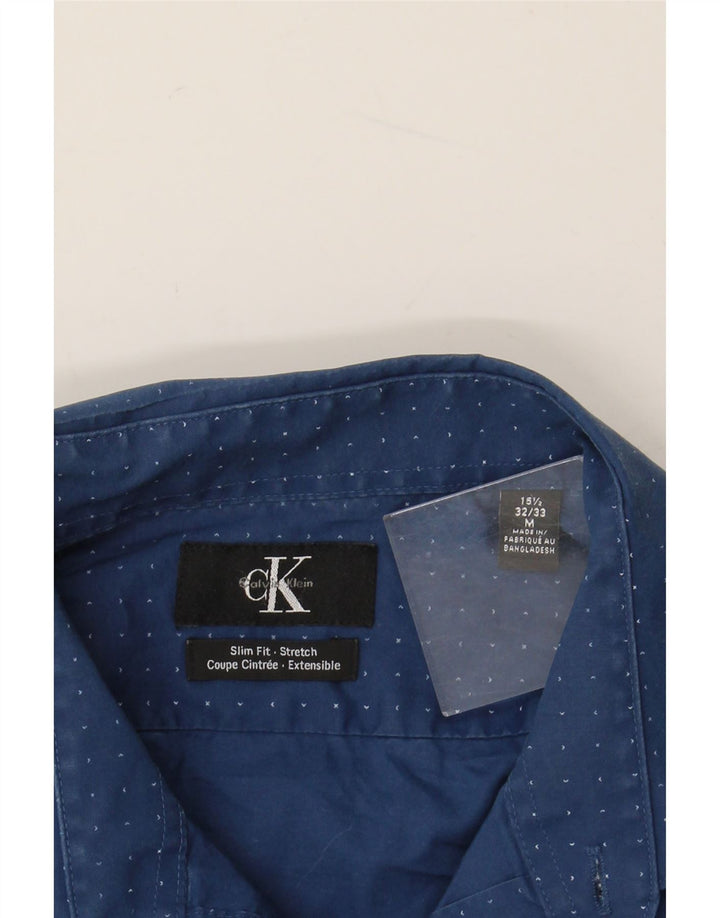 CALVIN KLEIN JEANS Muška košulja veličina 33/32 15 1/2 srednje plava na točkice