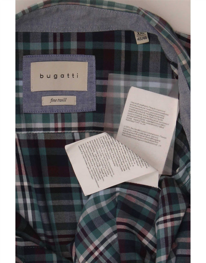 Bugatti muška košulja od flanela, veličina 45/46 2XL plavi karirani pamuk