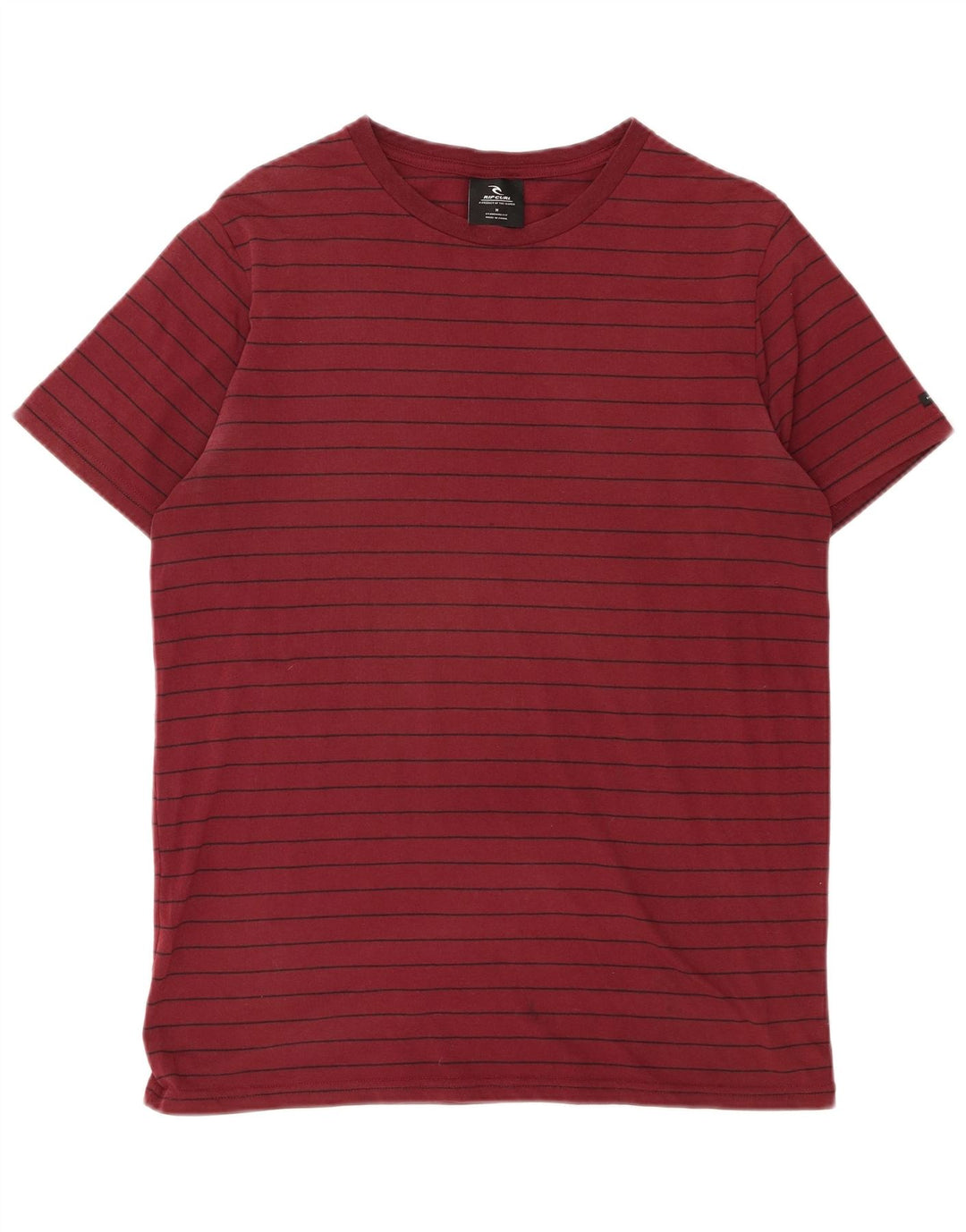 Rip Curl muška majica kratkih rukava, srednje tamnocrvena na pruge