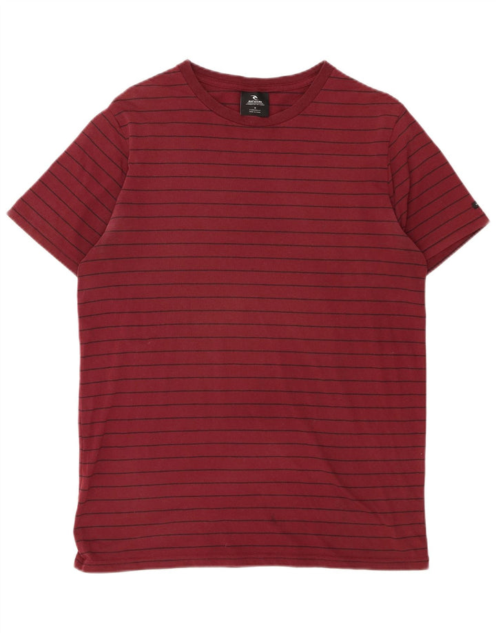 Rip Curl muška majica kratkih rukava, srednje tamnocrvena na pruge