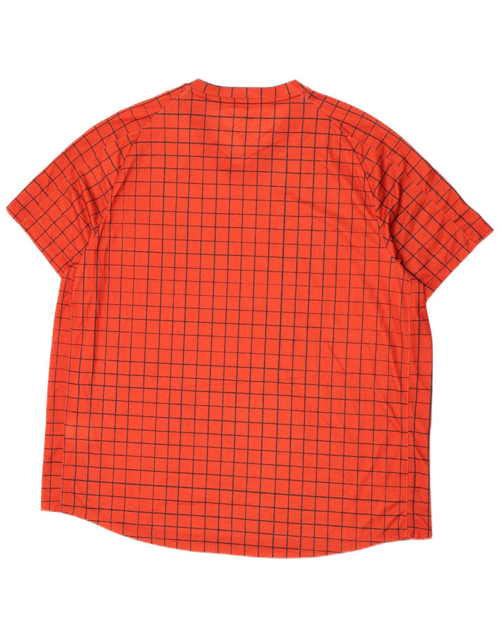 Nike Dri Fit T-Shirt Top 2XL narančasti karirani poliester