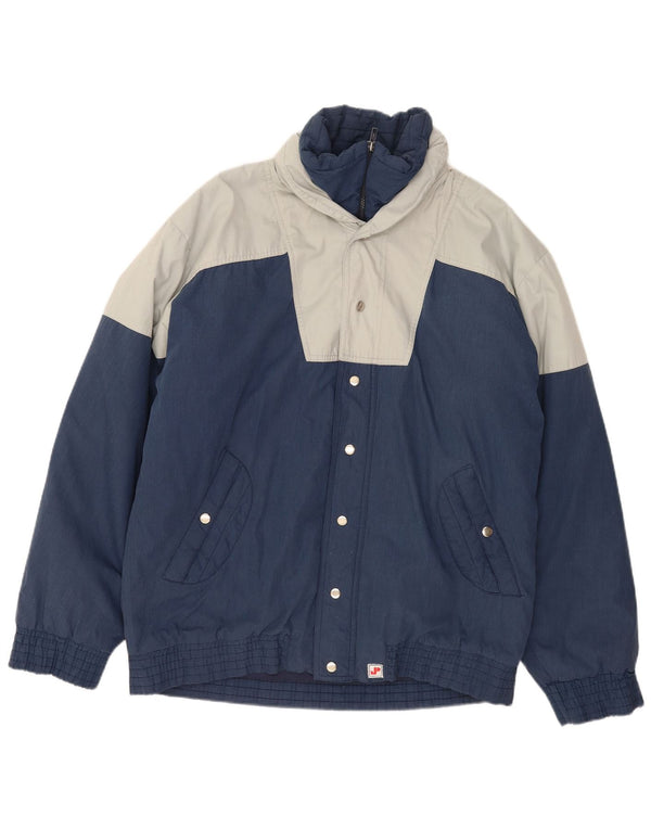 Vintage muška vjetrovka s kapuljačom UK 44 2XL tamnoplava boja
