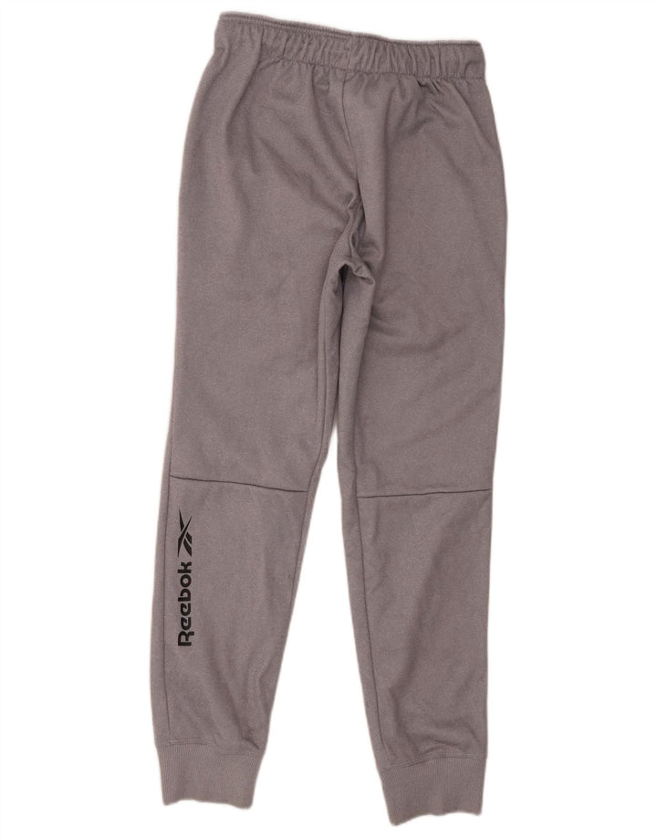 Reebok muške grafičke kargo trenirke Hlače za trčanje male sive poliesterske hlače