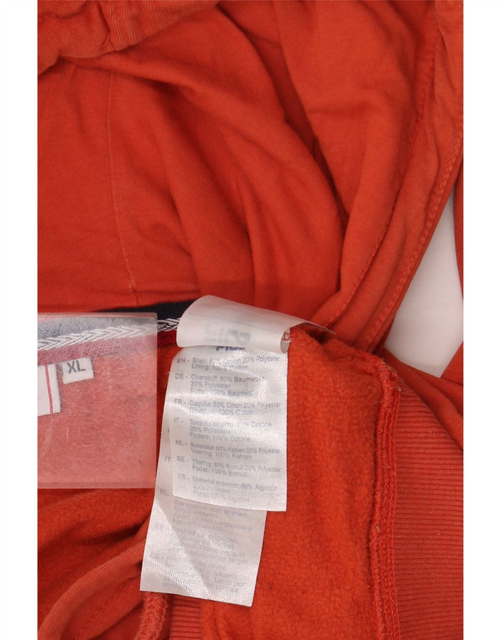 FILA muška majica s kapuljačom XL, narančasti pamuk