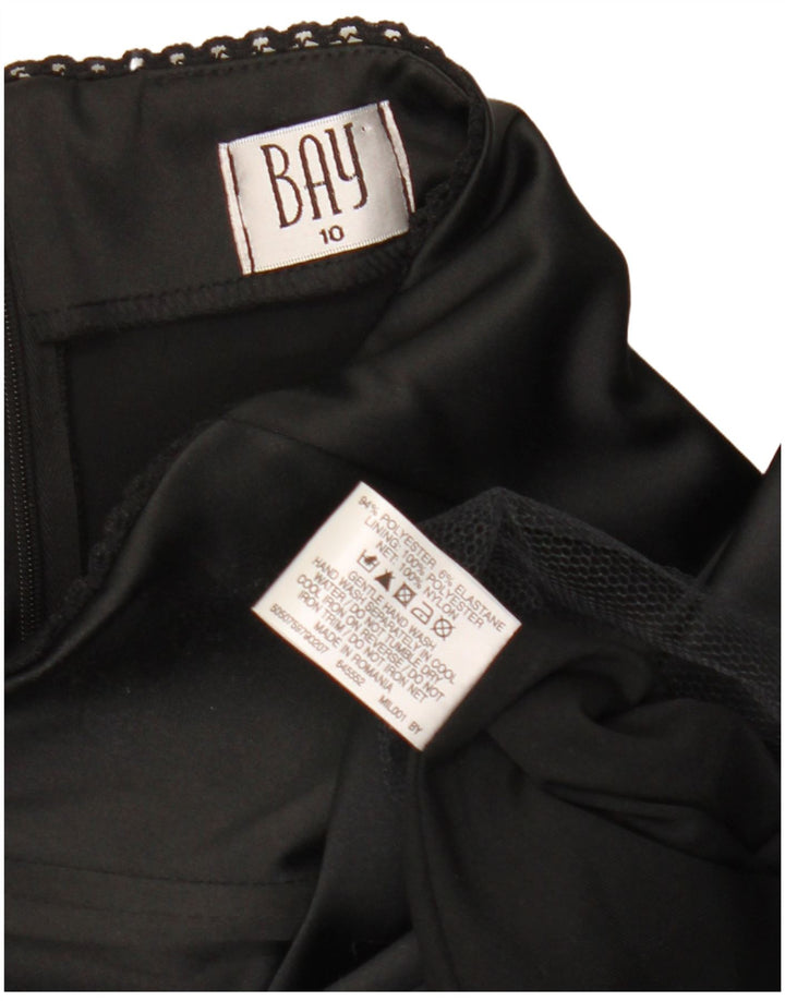 Bay ženska haljina bez naramenica UK 10 Mali crni poliester