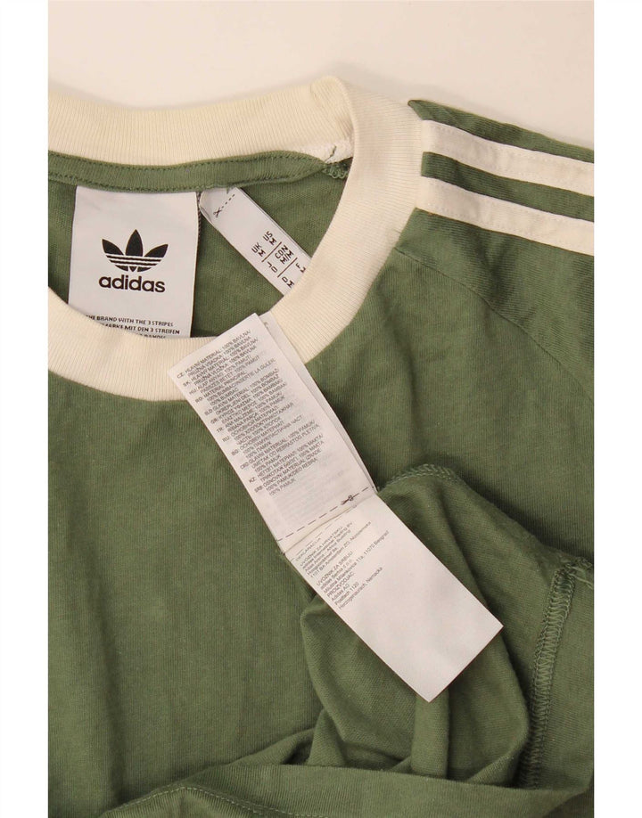 Adidas muška majica kratkih rukava, pamuk srednje zelene boje