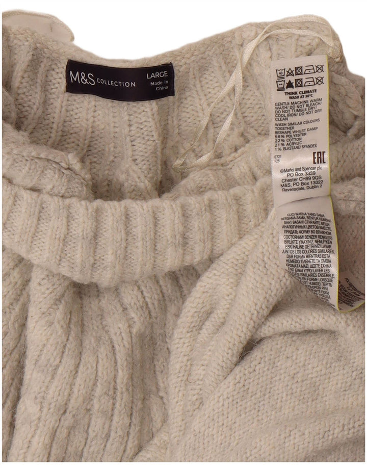 Marks & Spencer ženski džemper s kornjačičastim ovratnikom UK 16 Large Off White